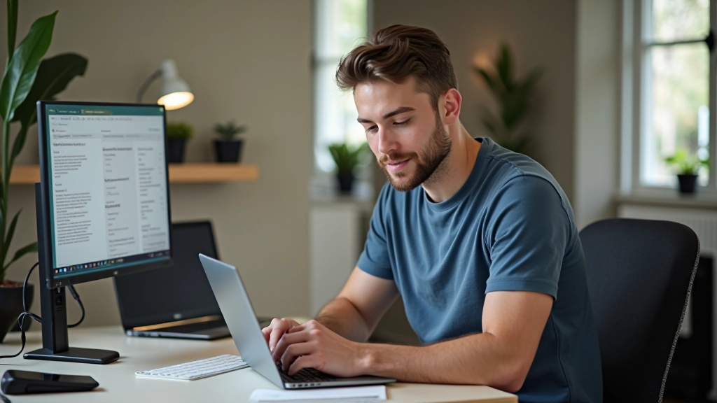 Webdesigner werkt aan klantproject
